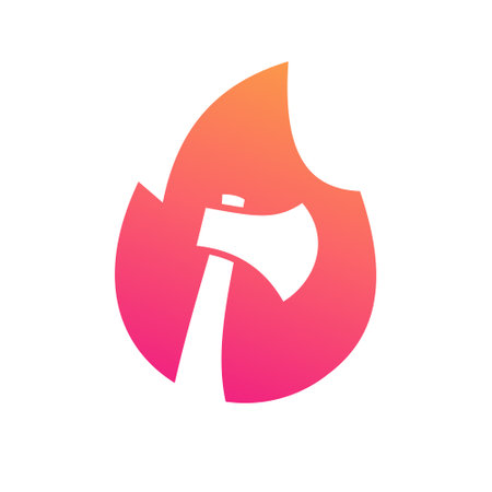 Fire Axe Logo Design Vector Template. Axe Logo Symbolのイラスト素材