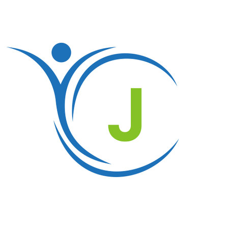 Initial Letter J Healthcare Logo. Doctor Logo Sign, Medical Pharmacy Plus Symbol Designのイラスト素材