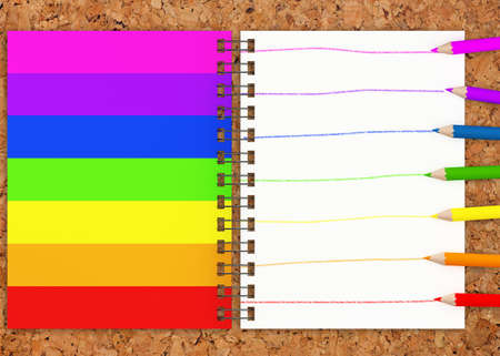 Open note book on old wood texture