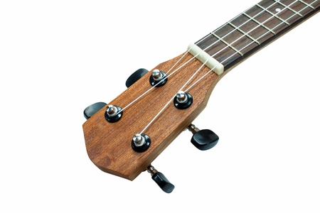 Vintage ukulele on white isolated  