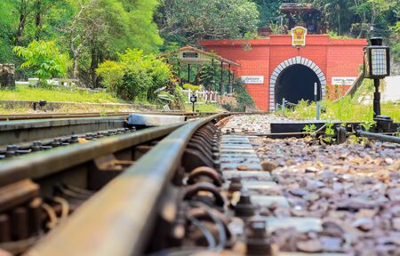 LAMPANG,THAILAND - April 24,2018 : Khun Tan Tunnel tunnel that cuts through the first and longest...
