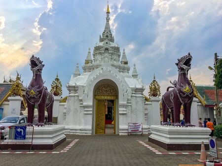 Wat Phra That Hariphunchai, Lampoon, Thailand.  On 26 April 2018のeditorial素材