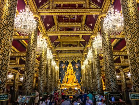 Phra Sri Mahathat Temple, Woramahawihan or Big Buddha Temple, or the large Phra Sri Phra Buddha Temple that is enshrined in the templeのeditorial素材