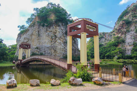 Rock park Khao Ngu : November,10,2018 - Ratchaburi ,Thailand.のeditorial素材