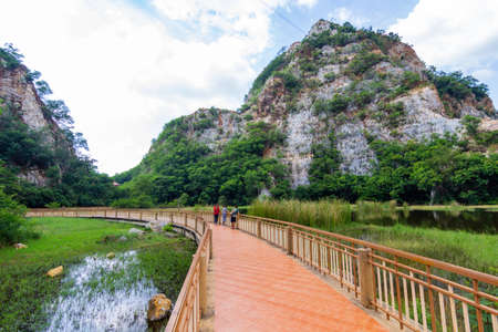 Rock park Khao Ngu : November, 10, 2018 - Ratchaburi, Thailand.のeditorial素材
