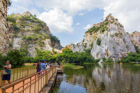 National Rock park Khao Ngu : November, 10, 2018 - Ratchaburi, Thailand.のeditorial素材