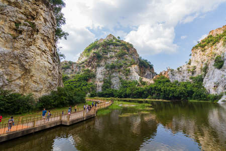 National Rock park Khao Ngu : November, 10, 2018 - Ratchaburi, Thailand.のeditorial素材