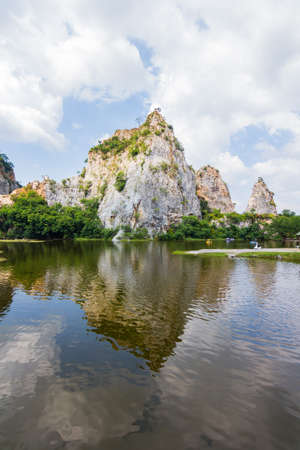 National Rock park Khao Ngu : November, 10, 2018 - Ratchaburi, Thailand.のeditorial素材