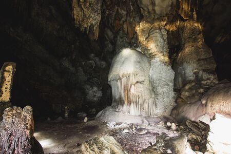 Nam Thiang Cave, Khammouane District, Laos.の写真素材