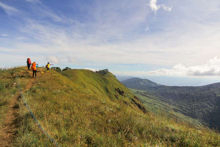 Tourists traveling to Doi Mon Chong : December 15, 2018 Chiang Mai, Thailand.のeditorial素材