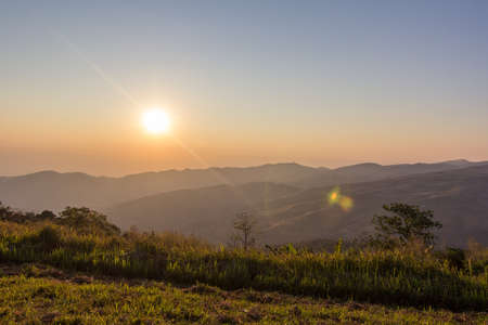 Morning scenery From Phu Lomlo Viewpoint,Phitsanulok, Thailand.の写真素材