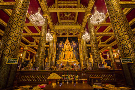 Phra Sri Mahathat Temple, Woramahawihan or Big Buddha Temple, or the large Phra Sri Phra Buddha Temple that is enshrined in the temple is "Phra Buddha Chinnarat": JANUARY,19,2018 -THAILAND PHITSANULOKのeditorial素材