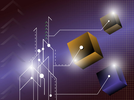 Cube Abstract Backgroundのイラスト素材