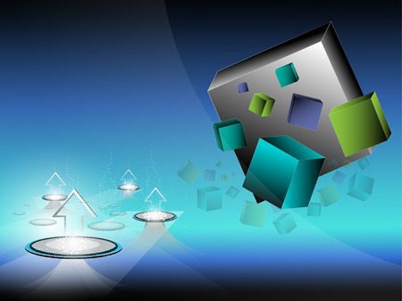 rectangle abstract backgroundのイラスト素材