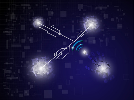 Hand Social Abstract Backgroundのイラスト素材