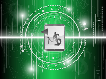 Financial Tablet Abstract Backgroundのイラスト素材