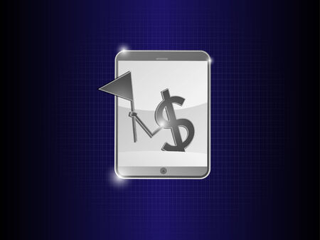 Money On Tablet Abstract Backgroundのイラスト素材