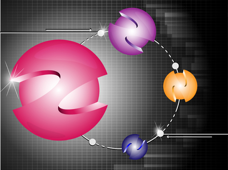 ball sphere abstract backgroundのイラスト素材