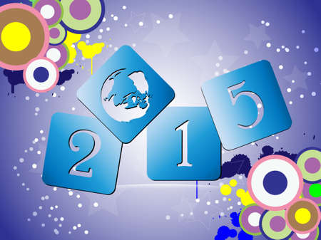 abstract happy new year 2015 EPS 10 Vectorのイラスト素材