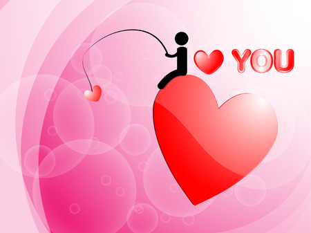 I Love You and Heart Background EPS10 Vectorのイラスト素材