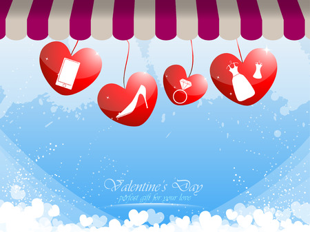 valentine gift for women background EPS 10 Vectorのイラスト素材