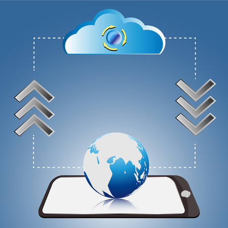 global to cloudのイラスト素材