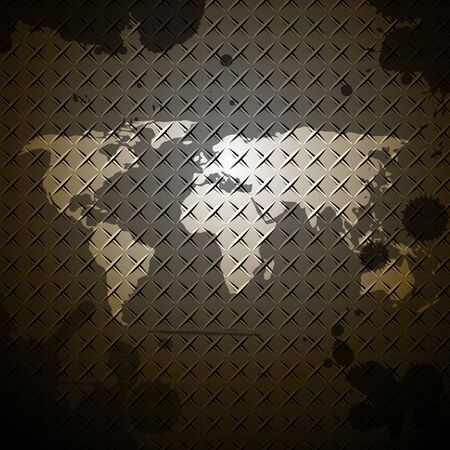 world map steel texture design backgroundのイラスト素材