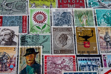Collection of stampsの写真素材