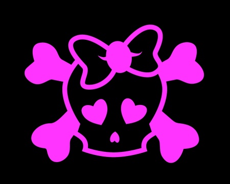 Emo skullのイラスト素材