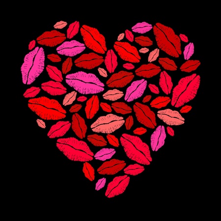 Lipstick heartのイラスト素材
