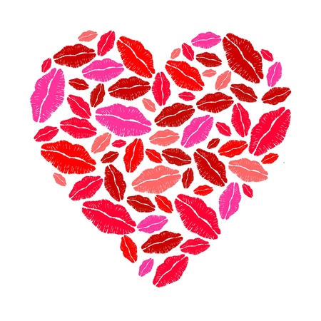 Lipstick heartのイラスト素材
