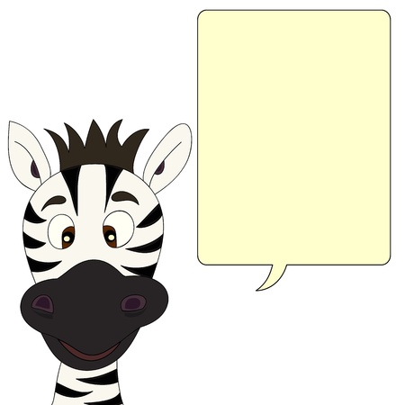 Zebra with speech bubbleのイラスト素材