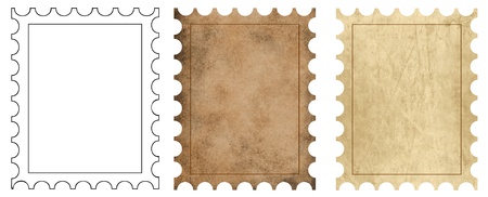3 postage backgroundsの写真素材