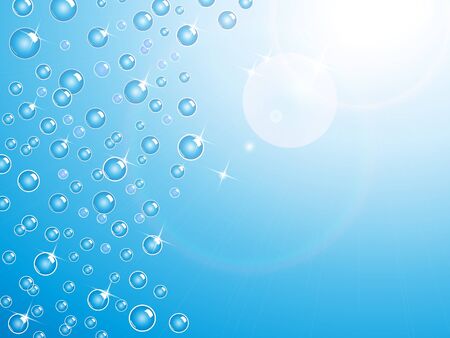 Shiny bubbles illustration backgroundのイラスト素材