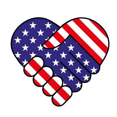 American hand shakeのイラスト素材