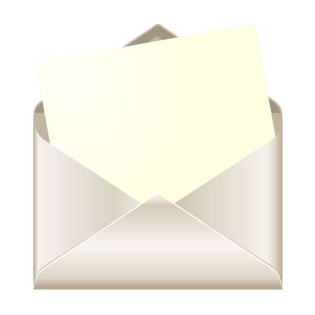 Open envelope with cardのイラスト素材