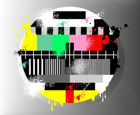 Color test for television, grunge styleのイラスト素材