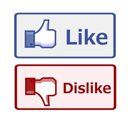 Like and dislike buttonのeditorial素材