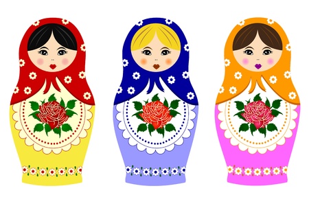 Traditional russian matryoshkaのイラスト素材