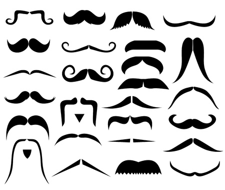 Set of moustachesのイラスト素材