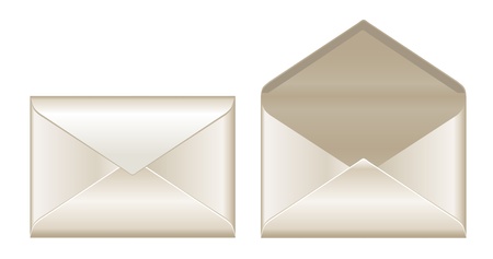Open and closed envelopesのイラスト素材