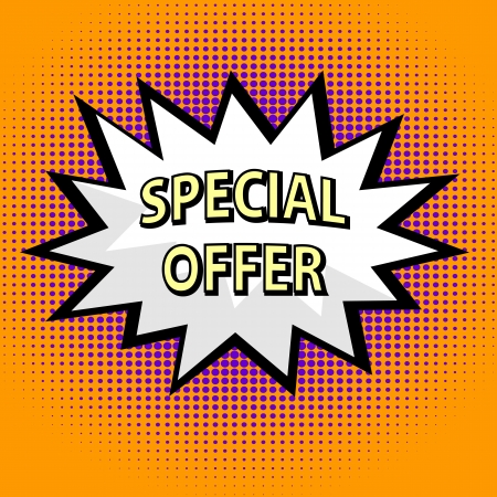 Special offer label in pop art styleのイラスト素材