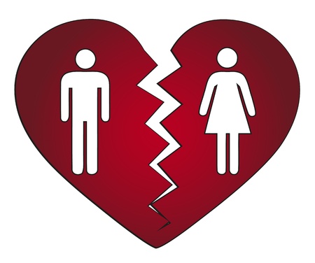 couple getting divorcedのイラスト素材