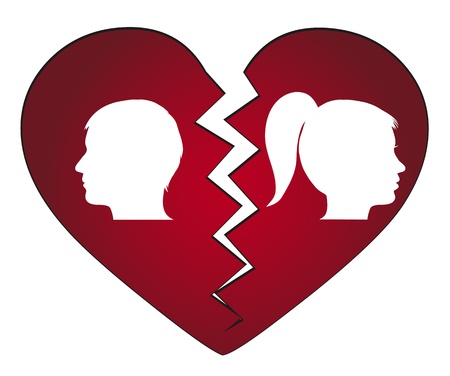 couple getting divorcedのイラスト素材