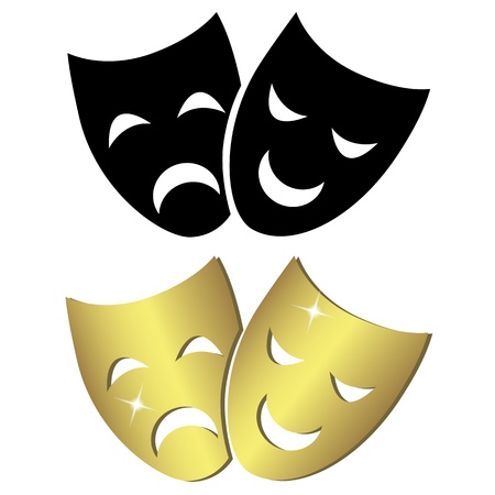 Theater masksのイラスト素材