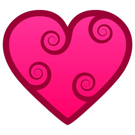 Heart with swirlsのイラスト素材