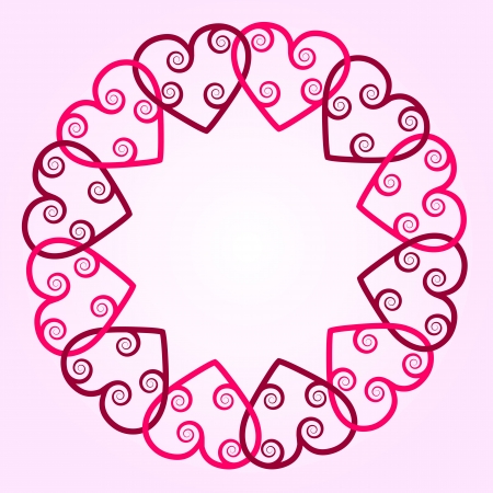 Heart with swirls round backgroundのイラスト素材
