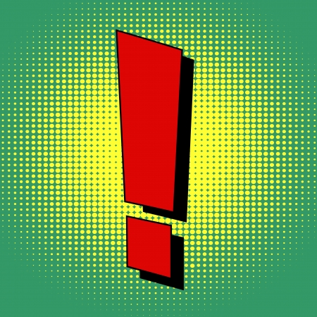 Exclamation mark in pop art styleのイラスト素材