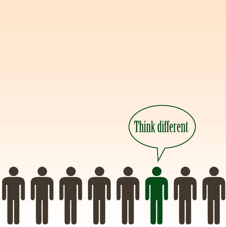 Think different concept- backgroundのイラスト素材