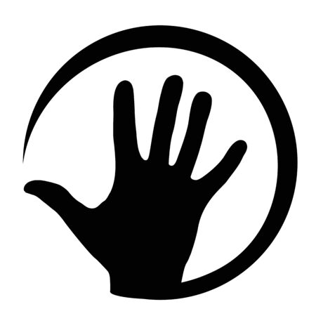 At sign with handのイラスト素材